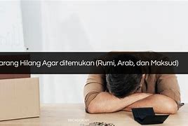 Doa Hilang Barang Rumi